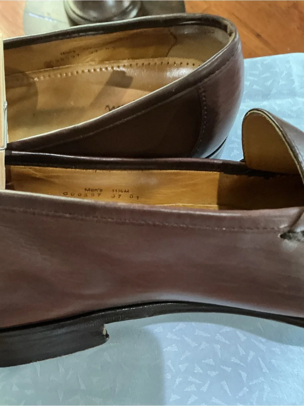 Cole Haan Brown Leather Bit Loafers with Gold Hardware
